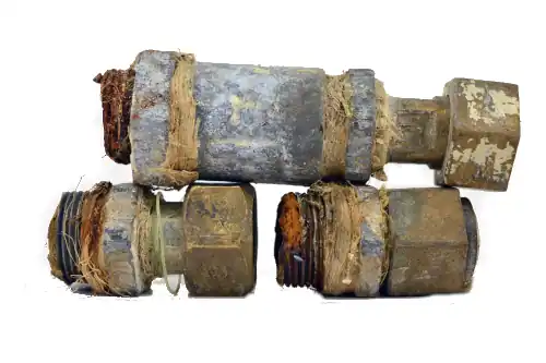 Lead and brass water pipe fittings